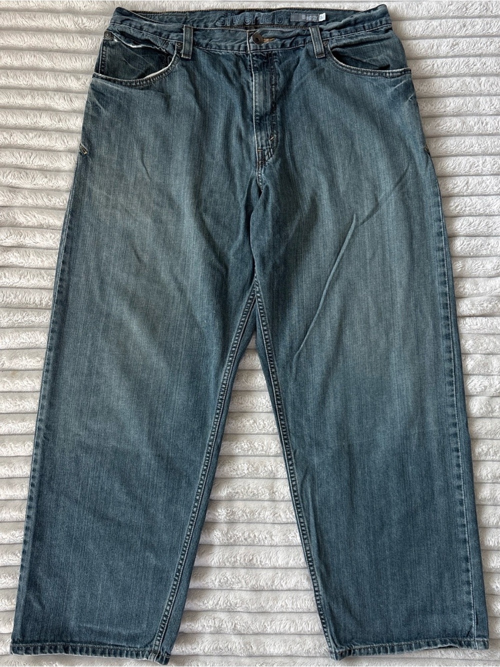Vintage Levis Silver Tab Y2K Baggy Medium Wash Jeans 36x30 Loose Fit Streetwear